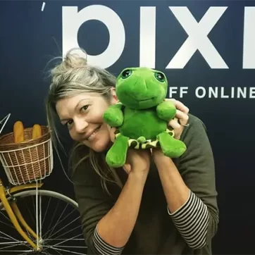 Emma at the agency office