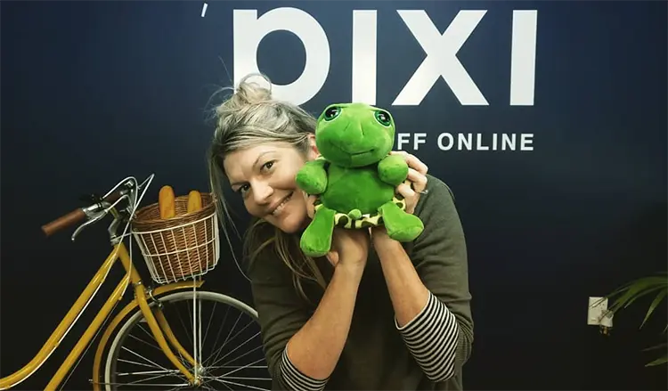 Emma at the agency office