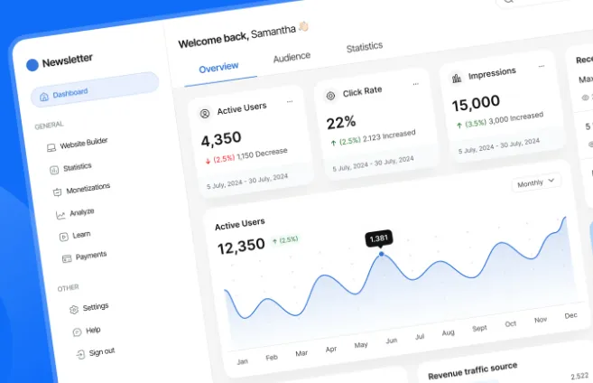 Email newsletter analytics performance
