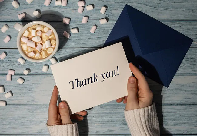 Email thank you note