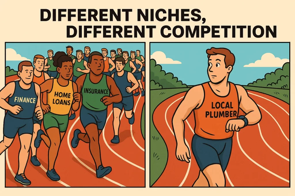 SEO competition in different industries