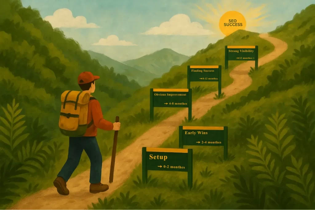 SEO ranking tiumeframe in 2025